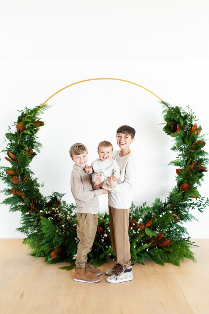 Holiday Kids portrait event 2023 studio portraits by Fletcher and Co in Tucson, Arizona