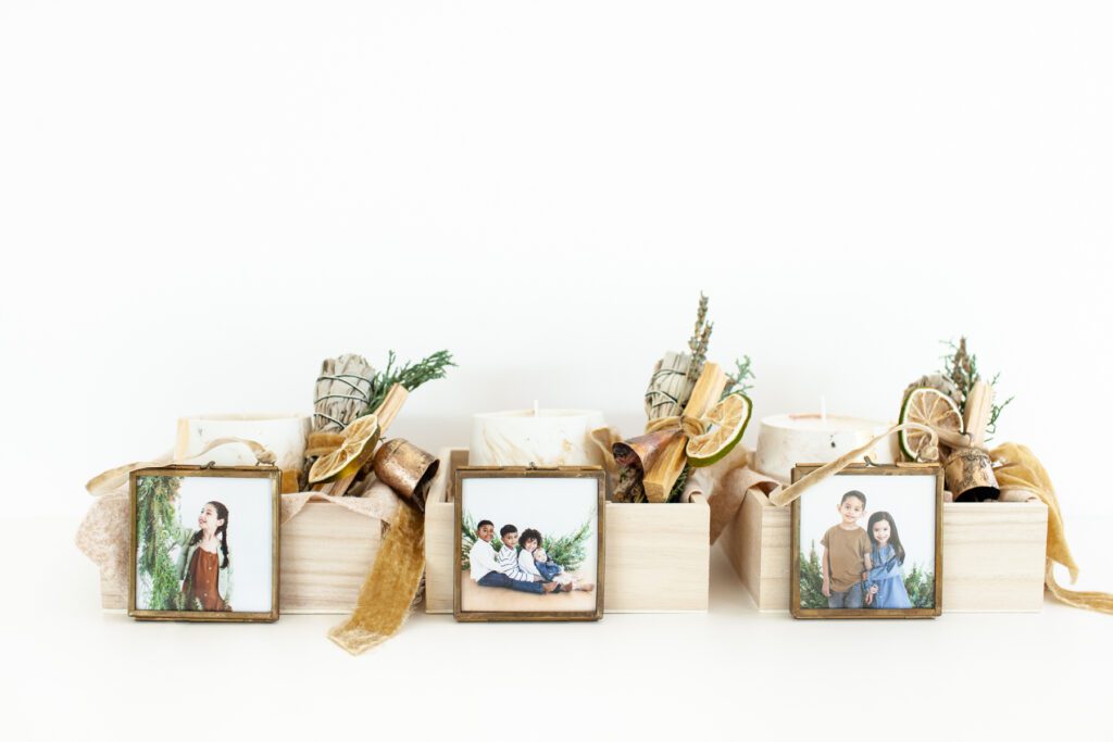 Holiday gift bundles by The Alcove in Tucson, Arizona for Fletcher and Co holiday kids portrait event