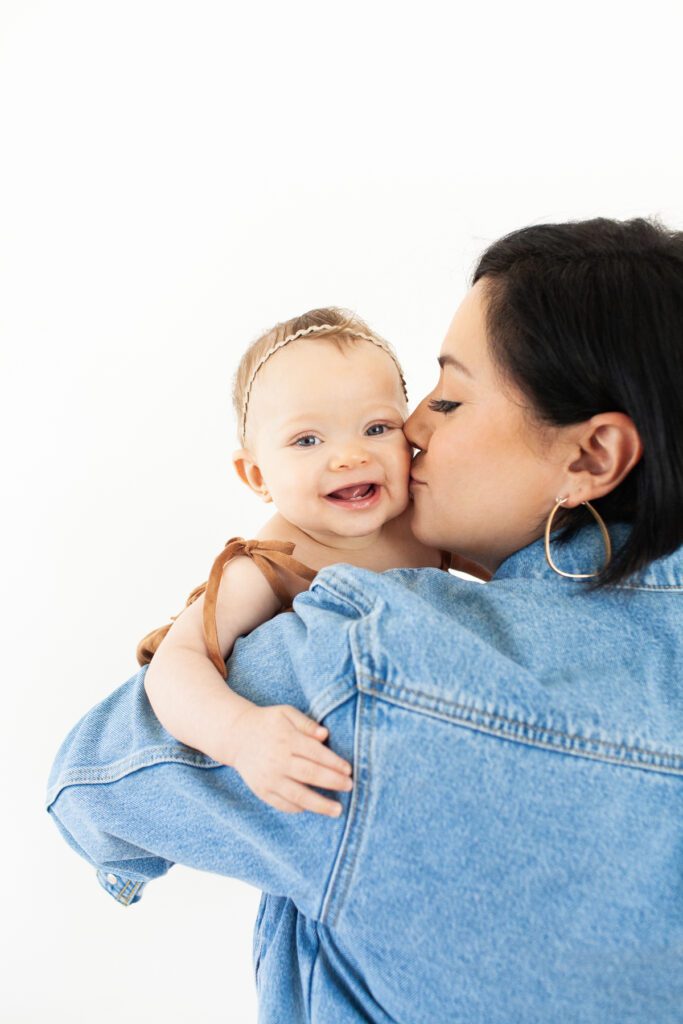 Natural Light Studio Motherhood Portraits for News Feature on KGUN 9