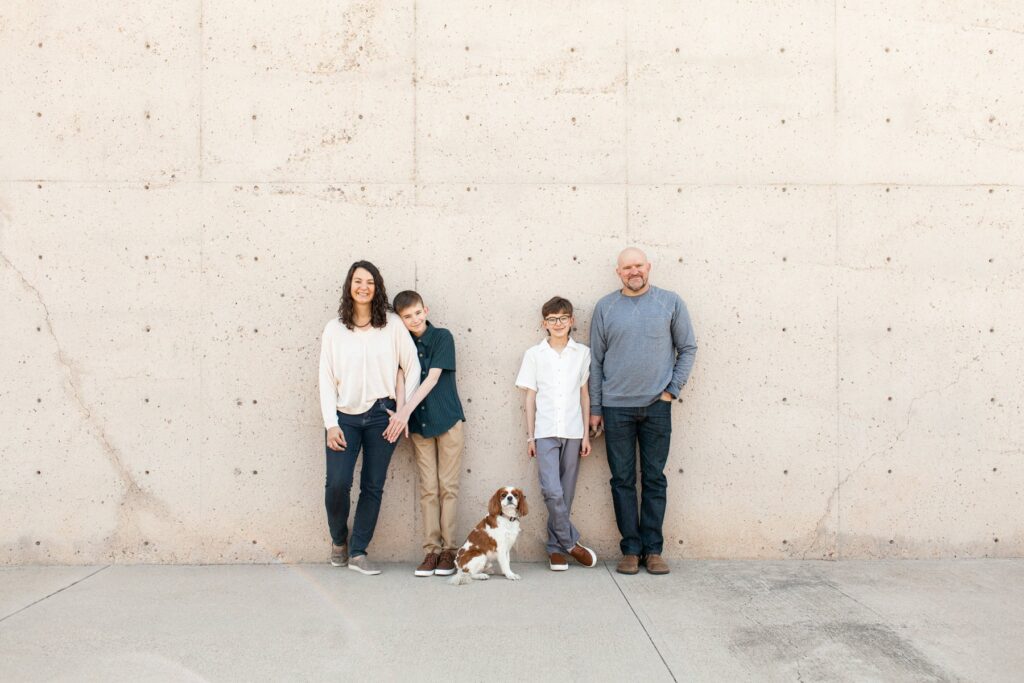 Urban spring sunrise family session at Pima Community College West Campus in Tucson Arizona