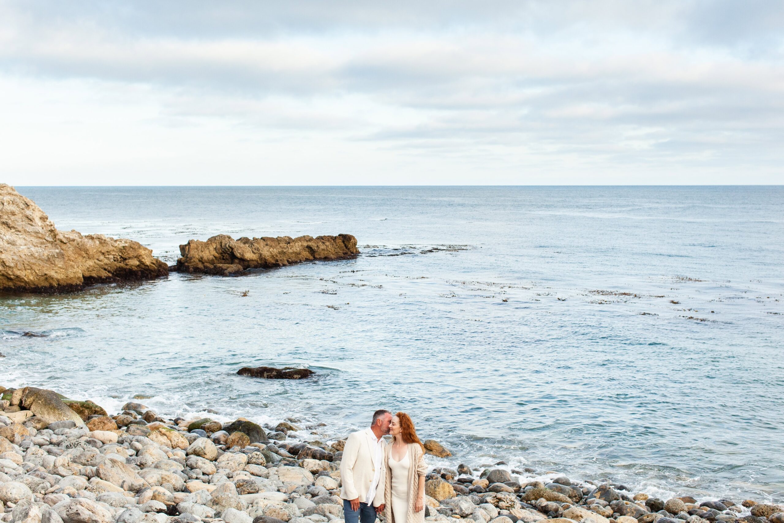 Beachside couples portraits at Terranea Resort
