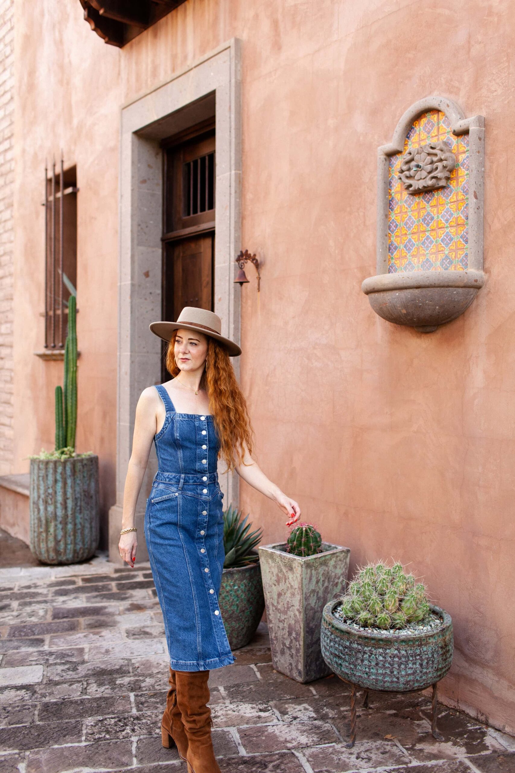 Lifestyle headshots of female entrepreneur and art director, photographed at Mercado District neighborhood in Tucson, Arizona